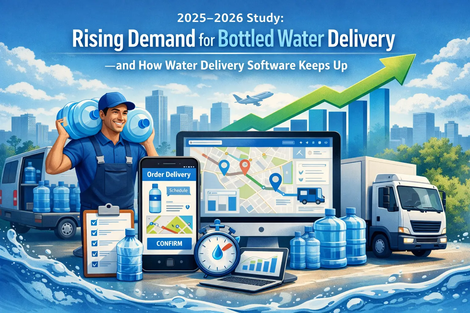 Bottled Water delivery analysis regarding water delivery software