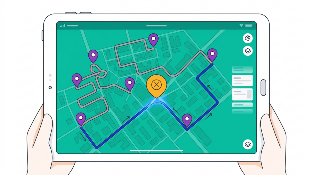 HVAC routing software resequencing a technician route in real time after an emergency service call is added